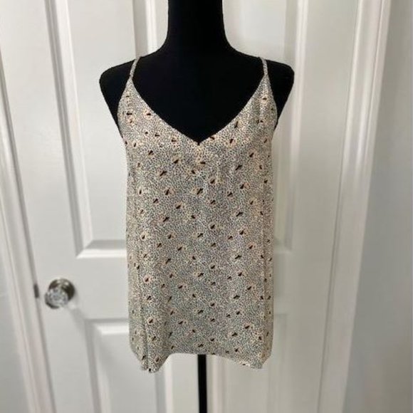 Floreat Silky V-Neck Camisole in Mint Motif from Anthropologie -Size Small - NWT - Picture 5 of 9